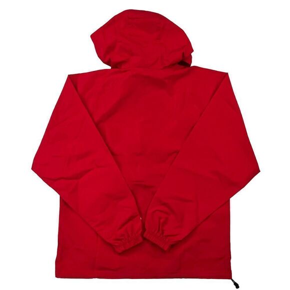 New Champion Men US S Red Jacket Windbreaker Anorak Hood Sport Casual Bulldog  - Picture 2 of 13